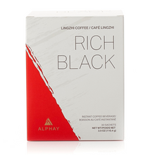 Load image into Gallery viewer, RICH BLACK | Organic Arabica Black Coffee with Reishi, Maitake, Shiitake and Cordyceps Mushroom Extract | 30 Packets
