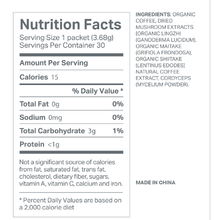 Load image into Gallery viewer, RICH BLACK | Organic Arabica Black Coffee with Reishi, Maitake, Shiitake and Cordyceps Mushroom Extract | 30 Packets
